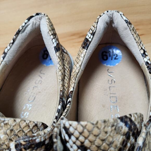 J/Slides Heidi Slip-On Round toe Platform Sneaker Python Snake Print Size 6.5 - Picture 13 of 13